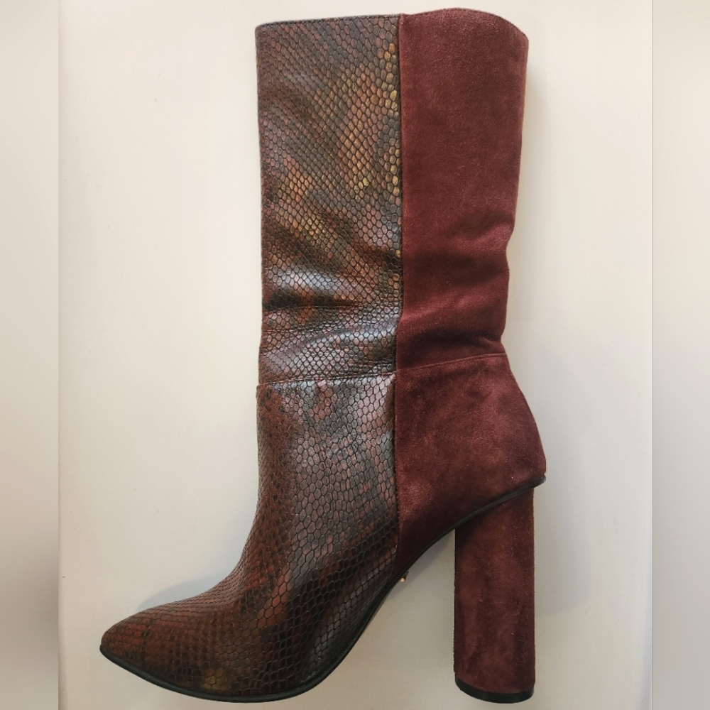 42 Gold Animal Print Boots